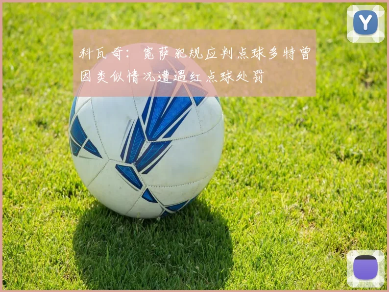 科瓦奇：宽萨犯规应判点球多特曾因类似情况遭遇红点球处罚